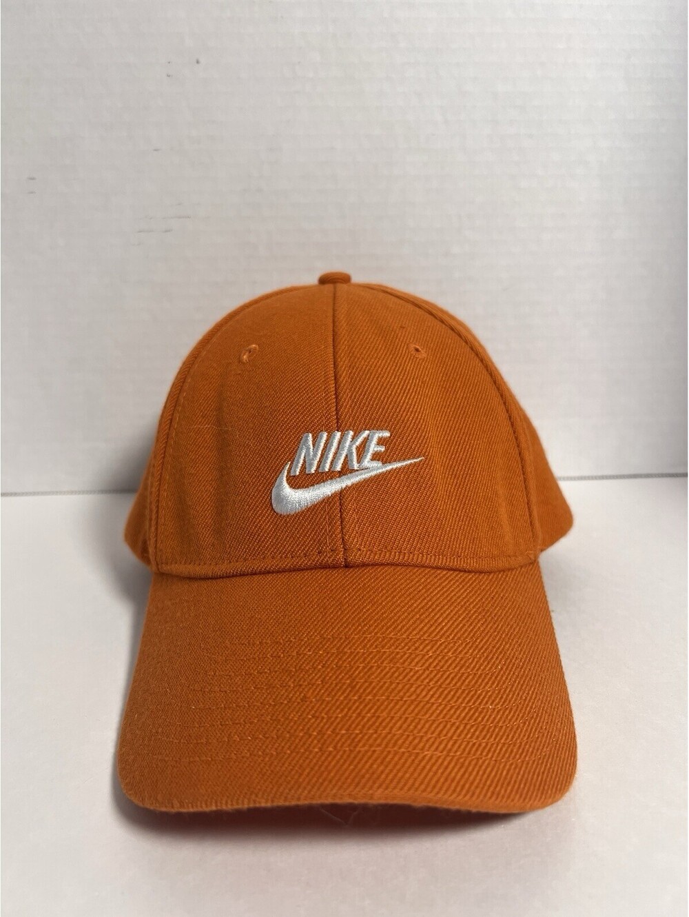 Nike Heritage 86 Orange Adjustable Baseball Cap White Logo Swoosh One Size